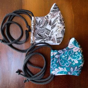 SET OF 2 Cotton Face Masks with Filter Spot